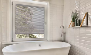 Bền Mini 1 "Nhôm Venetian mù, rèm cuốn cho cửa sổ, thiết kế cổ điển màu trắng, bạc, đen và kem - Product Image 3