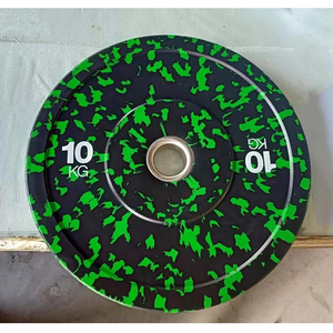 Hot Sale <strong>Weight</strong> Poly Powerlifting Camouflage Bumper <strong>Weight</strong> Plate 10kg NR+SBR Colourful <strong>Barbell</strong> for Gym Fitness - Product Image 4