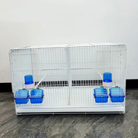 KWS Cages d'Élevage pour Oiseaux Empilables en Métal Pliables 60*32*38cm, Cages pour Canaris et Perroquets