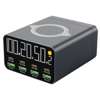 Novedad 2026: Cargador Rápido de Escritorio con Pantalla Digital Inteligente y Múltiples Puertos Pd/Qc