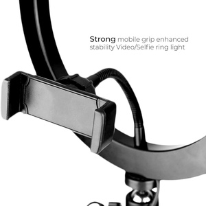 Support trépied, 3 supports pour télécommande iPhone pour diffusion en direct, coiffeur, maquillage, lumière LED ronde pour selfie - Product Image 2