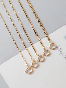 สร้อยคอทองคำแท้ 14k แบบโซ่คิวบัน หนา 1.3 มม. ยาว 2.1 มม. ยี่ห้อ Xinfly รุ่น Luxury Solid สำหรับผู้ชายและผู้หญิง ปรับขนาดได้ เหมาะสำหรับเป็นของขวัญแต่งงานหรือหมั้น - Product Image 5