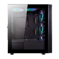 Boîtier d'ordinateur ATX pour jeux Gabinete DE PC Gamer ARGB OEM avec fenêtre en verre Boîtier de bureau PC