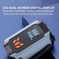 Démarreur de voiture portable avec compresseur d'air 12V avec gonfleur de pneu Batterie de voiture 4 en 1 Démarreur de voiture à essence diesel