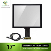 Personalizado 17 pulgadas pantalla táctil digitalizador impermeable guante Stylus Panel táctil AG AR AF capacitiva Multi pantalla táctil Kit de superposición