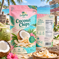 Pochette refermable en mylar anti-odeur avec logo personnalisé pour chips de noix de coco/en-cas