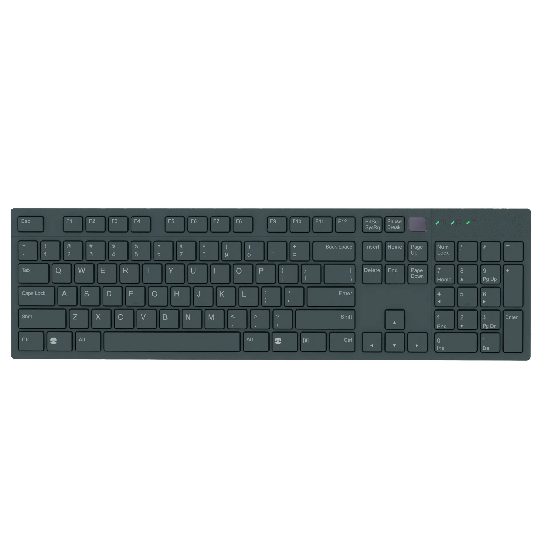 Fingerprint Wired Keyboard Slim USB Wired Keyboard for Windows PC - Full Size 110 Key Layout Wired Keyboard