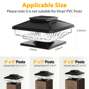 <span class=keywords><strong>2025</strong></span> Bán Buôn Hiện Đại Không Thấm Nước Ngoài Trời <span class=keywords><strong>LED</strong></span> Năng Lượng Mặt Trời Hàng Rào Ánh Sáng Mũ Ip65 Vinyl Hàng Rào Bài Cap Đèn Cho Sân Vườn Patio Tường Trang Trí Nội Thất - Product Image 3