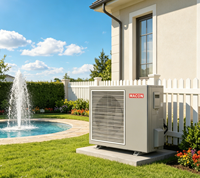 Pompe à chaleur air-eau 12 kW R290 à compresseur scroll, COP 4.8, Classe A+++, conception sans réservoir pour hôtels et résidences