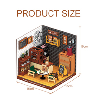 Kit de construction de maison de café miniature DIY, ensemble de blocs de construction, puzzle 3D avec outils de café détaillés, décoration de bureau créative, cadeau pour les amateurs