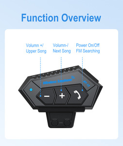BT-12 500mAh không thấm nước xe máy Mũ bảo hiểm cho Bluetooth <span class=keywords><strong>Intercom</strong></span> Tai nghe cao cấp phụ kiện cho xe máy - Product Image 5