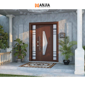 Portes <span class=keywords><strong>d</strong></span>'<span class=keywords><strong>entrée</strong></span> modernes en bois massif pour villa <span class=keywords><strong>Porte</strong></span> <span class=keywords><strong>d</strong></span>'<span class=keywords><strong>entrée</strong></span> principale en bois massif personnalisée avec verre fixe - Product Image 2