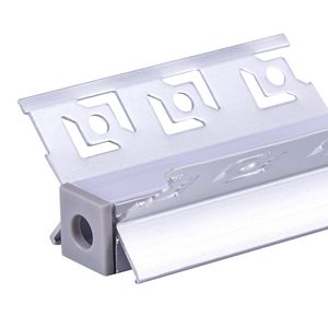 Kit de Perfil de Aluminio Completo de 2 Metros para Tira de LED para Empotrar en Placas de Yeso con Solapas Ocultas para Iluminación LED - Product Image 1