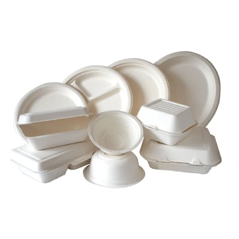 Biodegradable Disposable Sugar Cane Tableware Products Sugarcane Bagasse Food Container Packaging