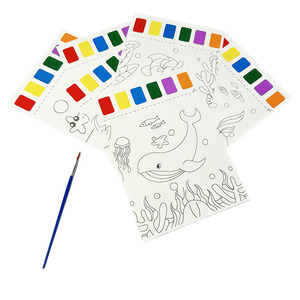 BSCI nhà máy tùy chỉnh làm cho trẻ em của bức Tranh Màu Nước Cuốn sách nước màu vẽ đồ chơi thiết lập cho trẻ em - Product Image 4