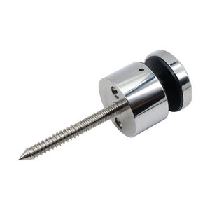 Supporto per <span class=keywords><strong>Vetro</strong></span> in Acciaio Inox Moderno ZD per Scale Esterne e Balconi, Montaggio a Parete Regolabile Resistente alla Ruggine con Bulloni Distanziatori - Product Image 3