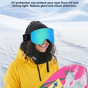 แว่นตาสกีแม่เหล็กสองชั้นป้องกันฝ้า ดีไซน์ใหม่ทันสมัย แว่นตากันลมสำหรับกีฬากลางแจ้ง - Product Image 5