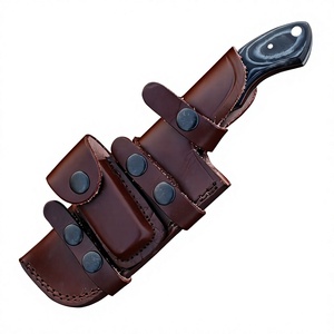 High Quality Custom Handmade High Carbon Steel Blade Hunting Knife Fixed Blade Camping tracker Knife With Leather Sheath - Product Image 4