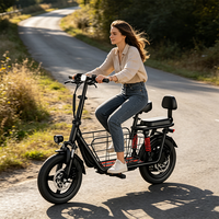 Vélo électrique pliable familial compact 500W 48V, en stock aux États-Unis, vélo de ville électrique pliable 450W 48V 12 pouces
