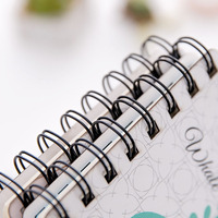 Portátil mini horario lindo animal dibujos animados doble anillo espiral cuaderno