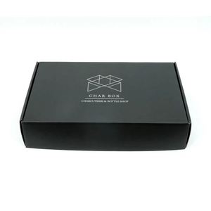 Boîtes d'expédition noires personnalisées, emballages cadeaux épais, boîte en carton ondulé pour avion, boîte pliante en papier pour envoi postal avec logo - Product Image 5