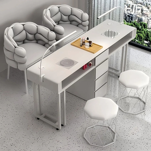 Đơn/đôi móng tay Bàn và ghế thiết lập kim loại Hiện Đại Đồ nội thất Salon đa chức năng chuyên nghiệp làm móng tay Bàn và ghế thiết lập - Product Image 1