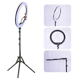 Luce ad Anello <span class=keywords><strong>Video</strong></span> da 21 Pollici per Fotografia, Illuminazione 3000-6000K <span class=keywords><strong>con</strong></span> Telecomando e Treppiede per Studio e Trucco - Product Image 4