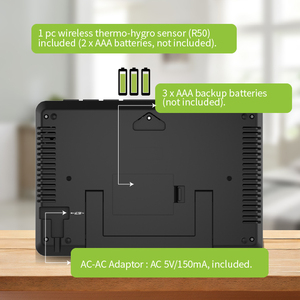 Nhà Máy Bán Buôn Nhiệt Ẩm Kế Bảng Kỹ Thuật Số Đồng Hồ Dự Báo Thời Tiết Wifi Nhà Trạm Thời Tiết Không Dây - Product Image 4