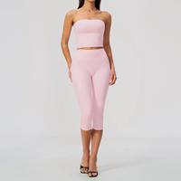 Ensemble soutien-gorge de yoga et leggings rembourrés pour femme, taille haute, tenue de sport pour la gym et le fitness