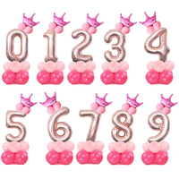 Ballons en aluminium 2026, lettres et grands chiffres (0123456789) en aluminium, ballons à l'hélium pour décorations et fournitures de fête d'anniversaire