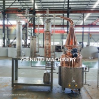 ZJ 100L 200L nouveau pot encore whisky distillation machine prix bulle plaque encore cuivre alcool distillateur à vendre