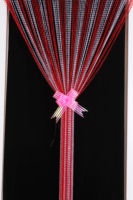 Rideau de perles moderne rouge et gris en forme de calebasse, cloison décorative pour salon, boutique, vente en gros, OEM, taille personnalisée