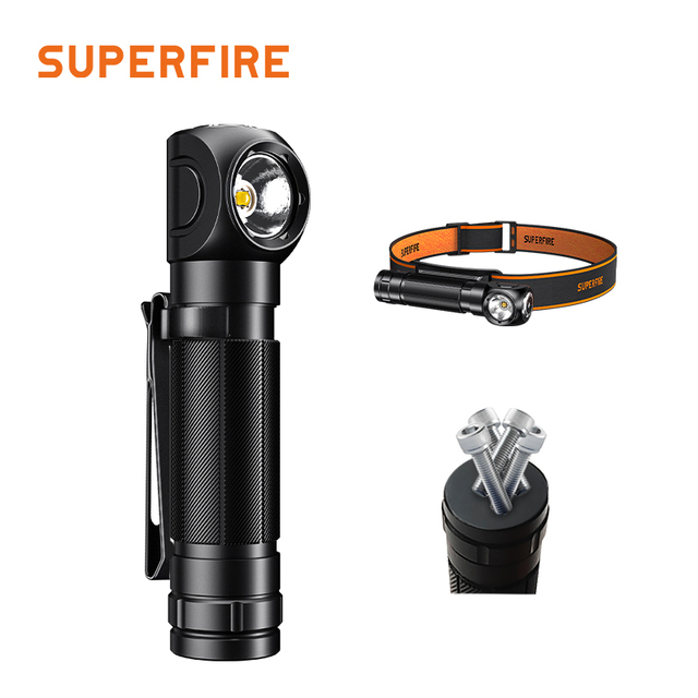 Mini IP44 Waterproof Flashlight Headlamp Five Modes LED Rechargeable TH04 EDC Flashlight