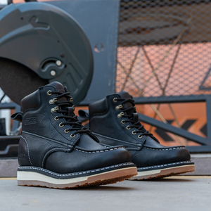 Bottes <span class=keywords><strong>de</strong></span> travail en cuir Woodland à semelle huilée, chaussures <span class=keywords><strong>de</strong></span> sécurité <span class=keywords><strong>Goodyear</strong></span> pour hommes, bottes <span class=keywords><strong>de</strong></span> sécurité marron à embout d'acier, chaussures <span class=keywords><strong>de</strong></span> sécurité à semelle extérieure en caoutchouc - Product Image 6
