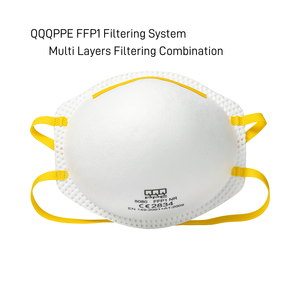หน้ากากป้องกันเครื่องช่วยหายใจแบบ <span class=keywords><strong>FFP1</strong></span> 5ชั้นผ้า QQQ-PPE ละลายเป่า20แพ็คพร้อมวาล์ว <span class=keywords><strong>CE</strong></span> EN149ป้องกันฝุ่นสำหรับงานเชื่อมฝุ่นของแข็ง - Product Image 3