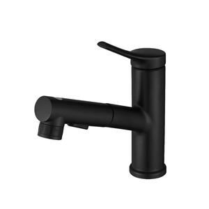 SANIPRO estrarre il lavandino del bagno nero lavabo lavabo spruzzatore gargarismi spazzolatura 3 modalità miscelatore lavabo freddo e caldo - Product Image 1