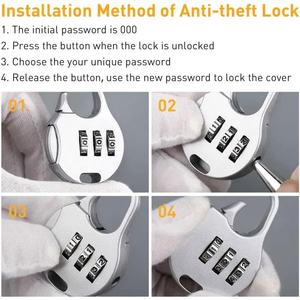 <span class=keywords><strong>Housse</strong></span> de voiture imperméable pour Chevrolet Camaro 2010-2023 avec fermeture éclair sur la porte pour la protection contre le soleil, la pluie, la neige, les UV et la poussière, utilisation intérieure et extérieure - Product Image 6