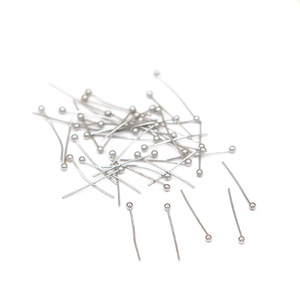 Épingles à boule rondes plaquées or 18 carats en cuivre, composants de fabrication de bijoux DIY, apprêts métalliques en gros pour la création de bijoux et les épingles à cheveux - Product Image 5