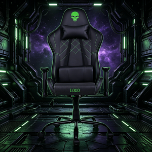 Silla <span class=keywords><strong>Gamer</strong></span> Ejecutiva Ajustable de Cuero Negro para Oficina, Silla Giratoria Reclinable para Niños, Muebles de Oficina de Alemania - Product Image 6