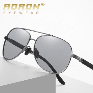 แว่นกันแดดทรงนักบิน Aoron รุ่น A666 ดีไซน์ใหม่ เลนส์โพลาไรซ์ UV400 กรอบโลหะ ดับเบิ้ลบริดจ์ แฟชั่นเปลี่ยนสี สำหรับผู้ชาย - Product Image 2