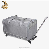 Poussette écologique pour animaux de compagnie, grande capacité, sac de transport à deux compartiments, matériau Oxford, portable pour chiens, chats, petits animaux