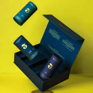 Luxuosa caixa vazia de perfume de vidro flip top de alta qualidade com logotipo personalizado, marca quadrada de 30ml, 50ml e 100ml