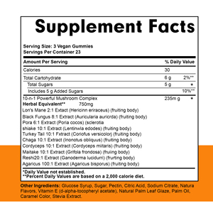 OEM ODM Mushroom Gummies with Herbal Equivalent Support Immune <b>Metabolic</b> Energy Muscle Cognitive Memory Rebalance Mood - Product Image 2
