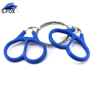 Outdoor Camping Hiking Manual Hand Steel Rope Plastic Handle Pocket Chain Saw Wire Saw