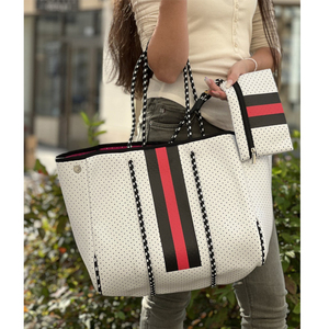 ネオプレン女性用大型ハンドバッグ多目的ジムプールビーチトートバッグ夏春用カスタムロゴ - Product Image 1