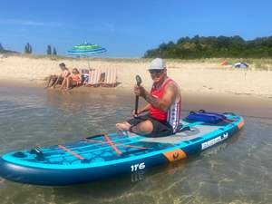 Planche de paddle gonflable avec siège pour sports nautiques et surf, soudure à chaud, en promotion - Product Image 2