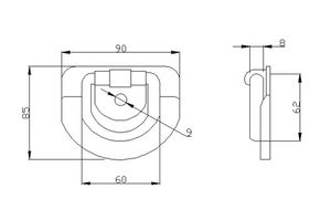 YH2000 Petit <span class=keywords><strong>crochet</strong></span> <span class=keywords><strong>de</strong></span> sol en fer à cheval <span class=keywords><strong>pour</strong></span> <span class=keywords><strong>remorque</strong></span>, accessoire <span class=keywords><strong>de</strong></span> remorquage <span class=keywords><strong>pour</strong></span> camion, <span class=keywords><strong>pour</strong></span> corde <span class=keywords><strong>de</strong></span> maintien <span class=keywords><strong>de</strong></span> balles et autres petits anneaux - Product Image 5