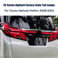 Pour Toyota Alphard Vellfire 2008-2021 Série 35, Ensemble de feux arrière LED Angel Wing, Kit de mise à niveau des feux arrière pleine largeur