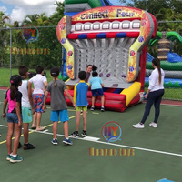 Jeux de Carnaval Gonflables : Connect 4 en Ligne, Panier de Basket Gonflable, Jeu de Tir sur Cible