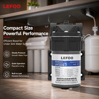 Pompe de surpression à diaphragme LEFOO 24VDC 50GPD 36L/h, filtre à eau, petite pompe de surpression électrique RO pour système d'eau sous évier